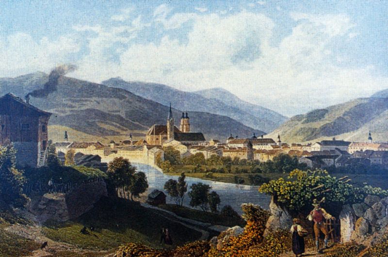 Brixen v době Havlíčkova nuceného pobytu (1852).