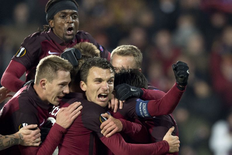 Radost fotbalistů Sparty.