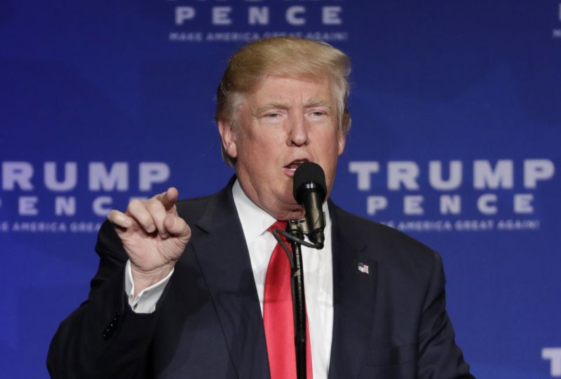 Kandidát na prezidenta USA Donald Trump.