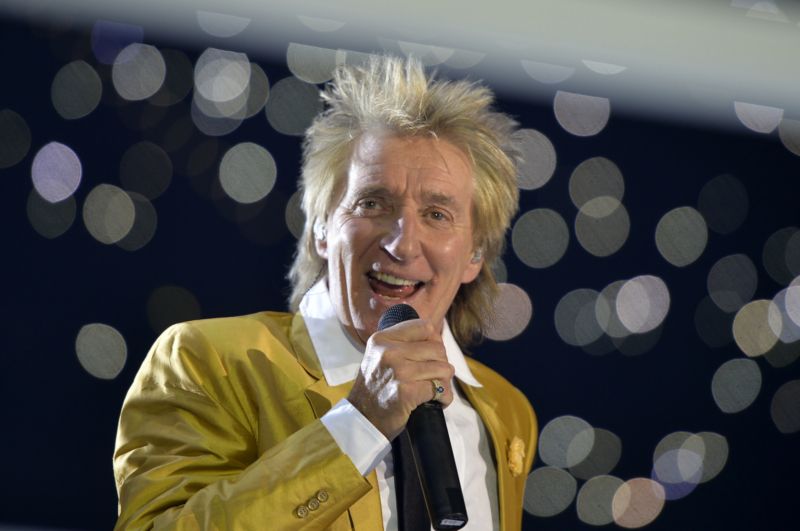 Britský zpěvák Rod Stewart.