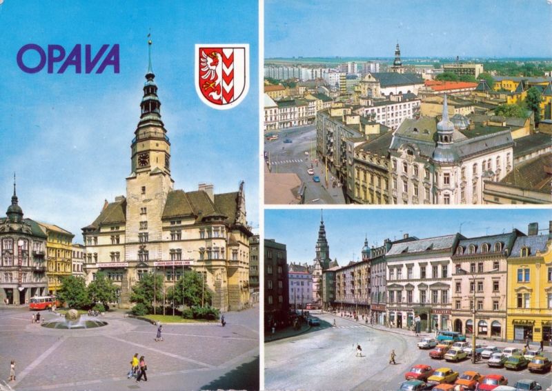 Okénková pohlednice z Opavy z roku 1987. Okénková pohlednice z Opavy z roku 1987.
