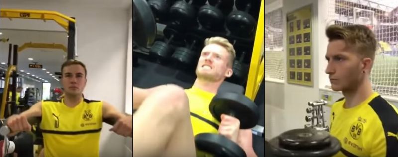 Zamrzlí hráči Borussie Dortmund.