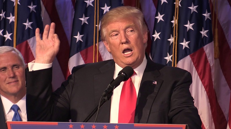 Zvolený Donald Trump. 
