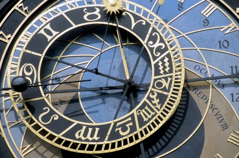 Pražský orloj (detail). Pražský orloj (detail).