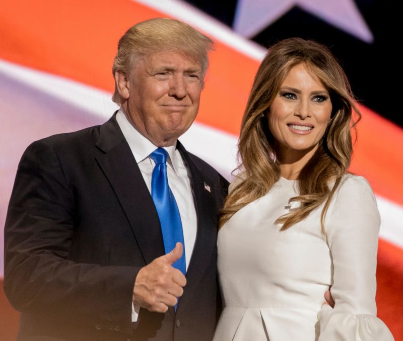 Donald Trump s manželkou Melanií Trumpovou.