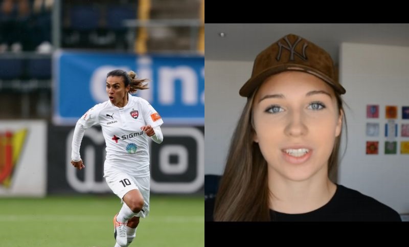 Nejlepší fotbalistka světa Marta Vieira da Silva vs. česká youtuberka Barbora Votíková.