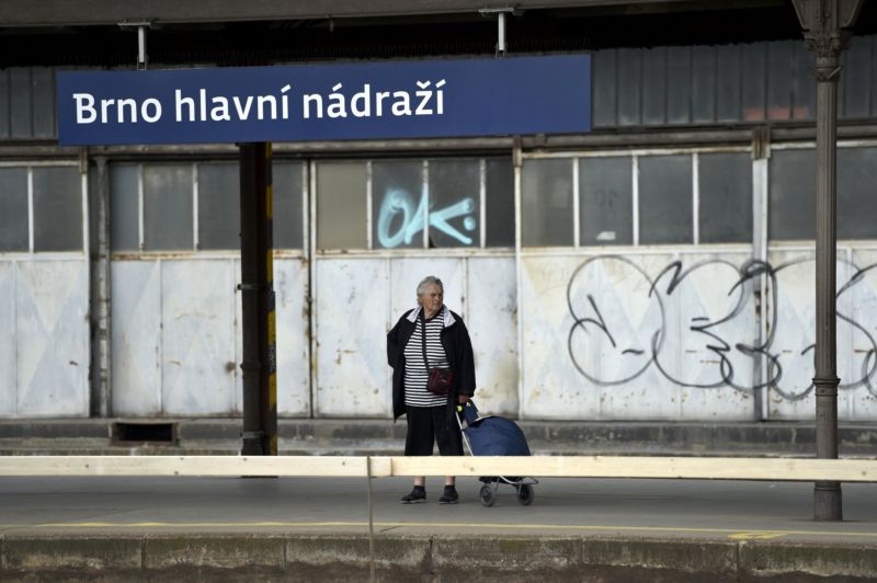 Brno hlavní nádraží. 