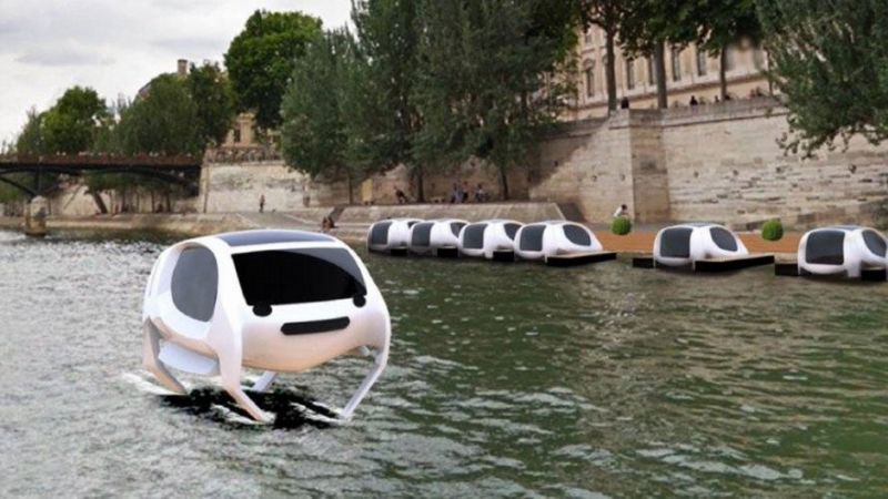 Futuristické vozítko nazvané SeaBubbles. Futuristické vozítko nazvané SeaBubbles.