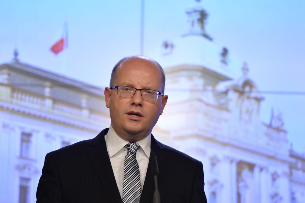 Premiér Bohuslav Sobotka (ČSSD).