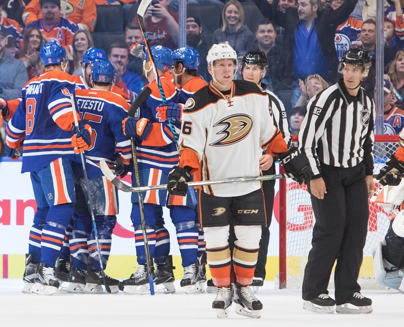 Ondřej Kaše při debutu v NHL