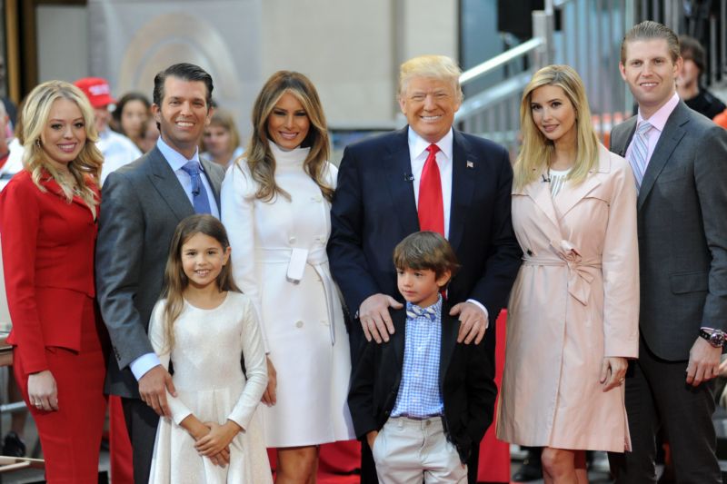 Donald Trump s rodinou.