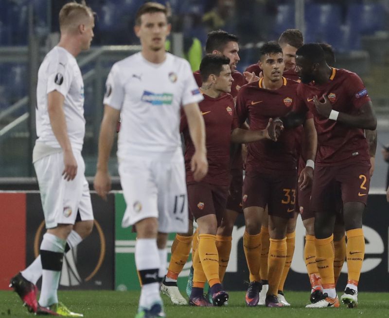 Plzeňští fotbalisté po výprasku v AS Řím.