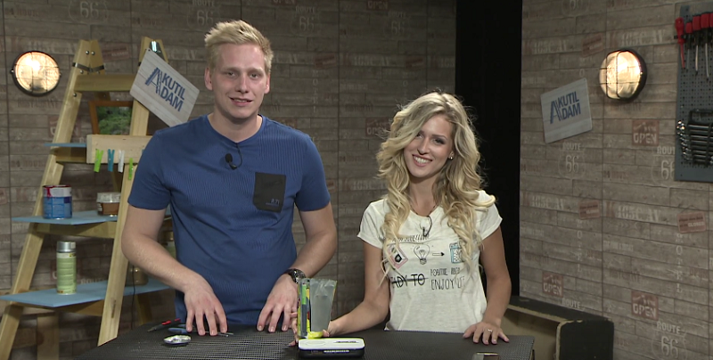 Kutilové Adam Novotný a Lucie Šprinclová. Kutilové Adam Novotný a Lucie Šprinclová.