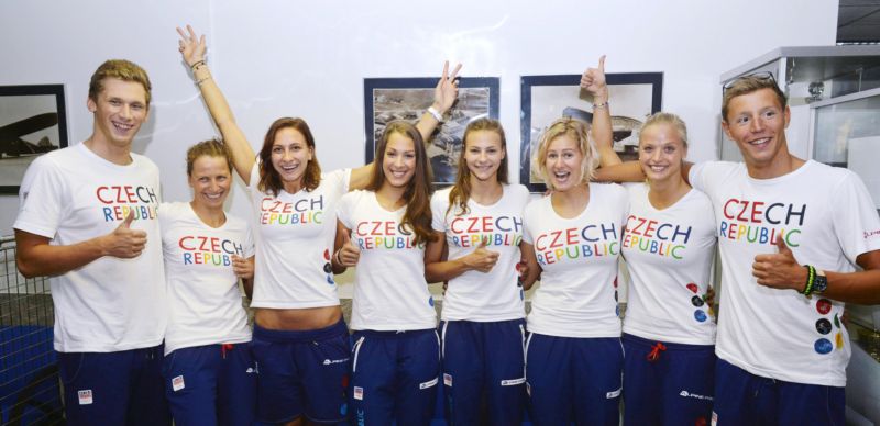 Česká plavecká reprezentace na olympijských hrách v Riu.