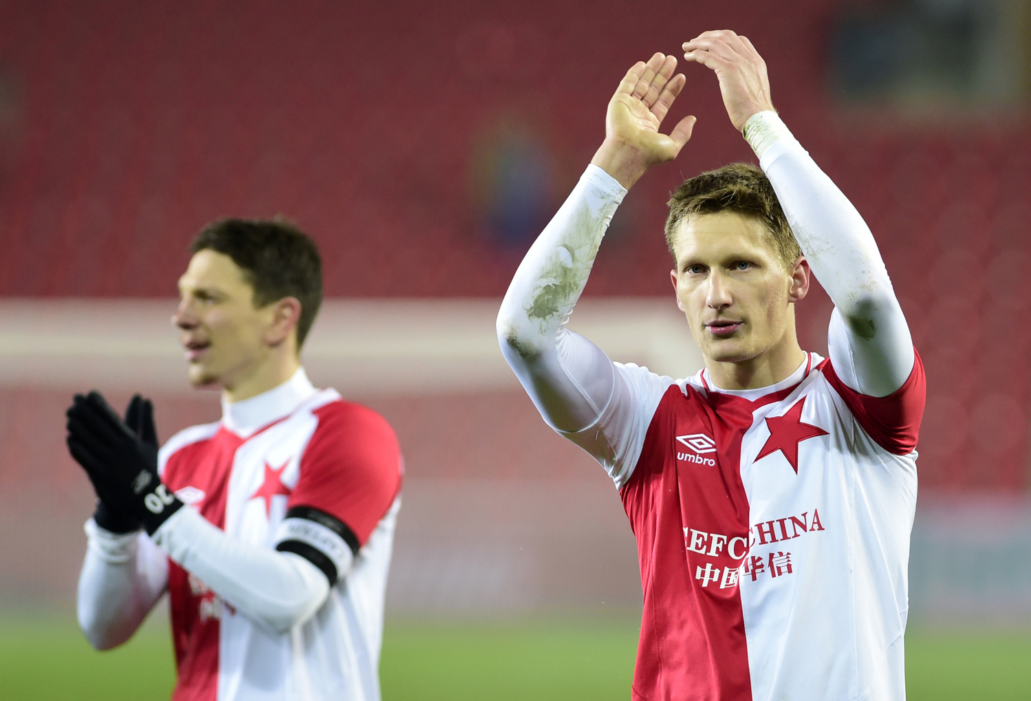Kanonýr Slavie Milan Škoda.