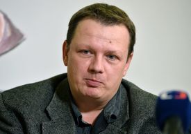 Mikuláš Kroupa z organizace Post Bellum vystoupil v Praze na tiskové konferenci zástupců iniciativ podílejících se na letošním programu oslav 17. listopadu v Praze - Festivalu svobody.