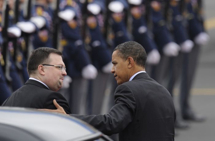 Jindřich Forejt s prezidentem USA Barackem Obamou.