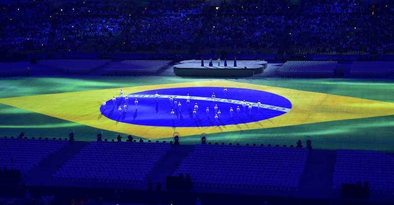 Slavnostní zakončení olympiády v Riu.