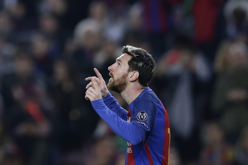 Útočník Barcelony slaví svůj desátý gól v letošní skupině LM.