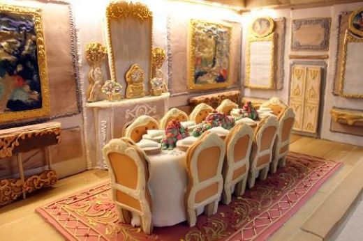 Britští cukráři vyrobili perníkovou repliku zámečku Waddesdon Manor.