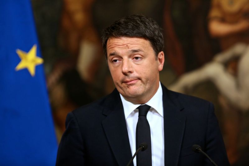 Odstupující italský premiér Matteo Renzi.