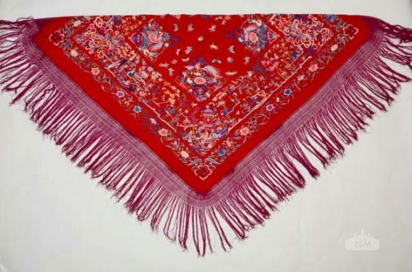 Textil z pozdního období vlády dynastie Čching.