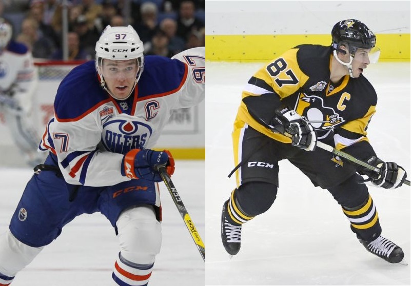 Dvě největší hvězdy současné NHL: Connor McDavid a Sidney Crosby.