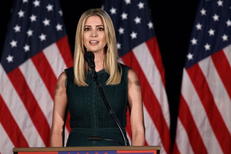 Ivanka Trumpová, dcera budoucího prezidenta USA Trumpa.