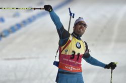 Francouzský biatlonista Martin Fourcade.