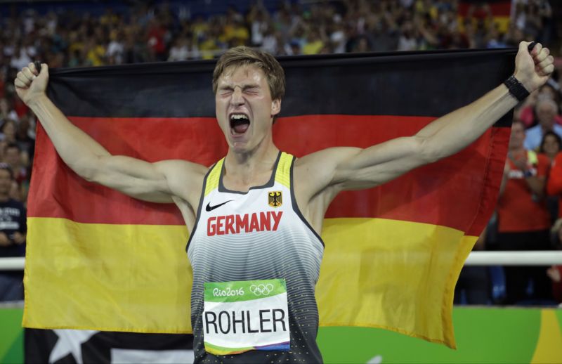Německý olympijský vítěz Thomas Röhler.