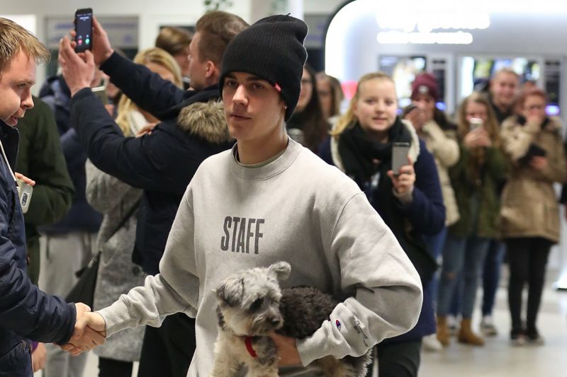 Zpěvák Justin Bieber.