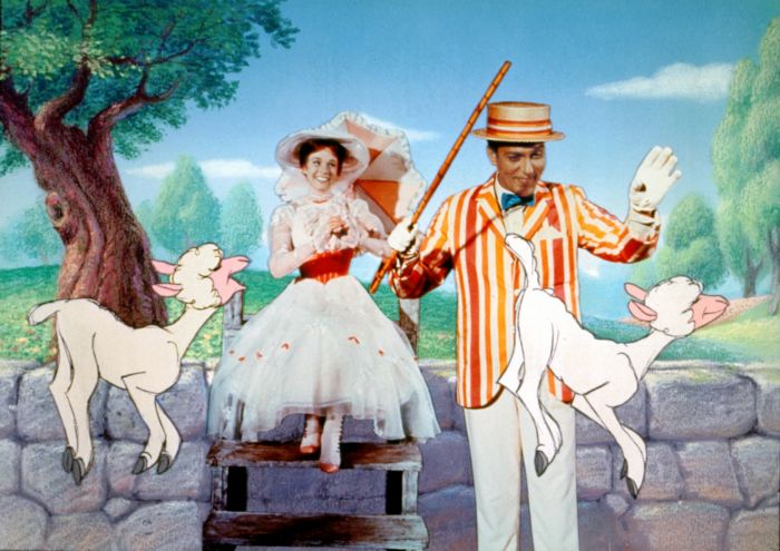 Záběr z klasického filmu Mary Poppinsová z roku 1964.