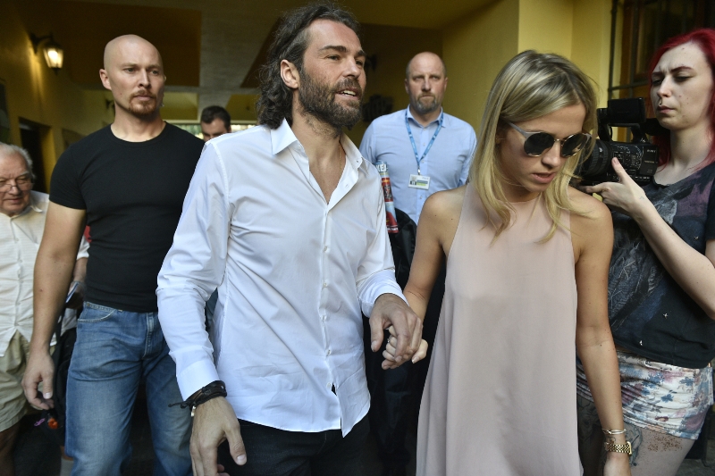 Jaromír Jágr a Veronika Kopřivová.