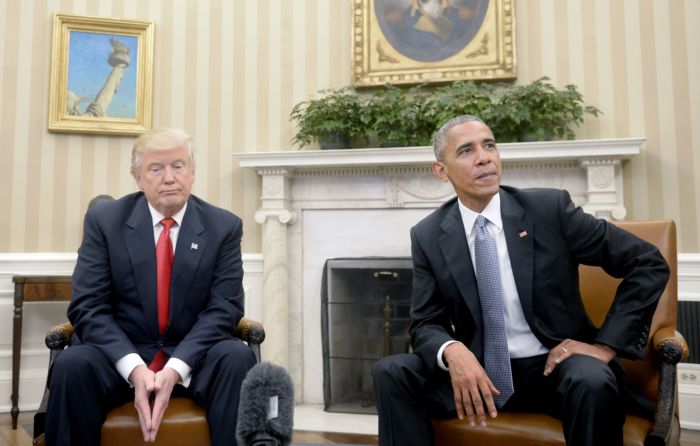Donald Trump a Barack Obama. 