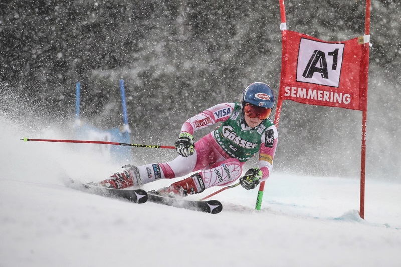 Americká lyžařka Mikaela Shiffrinová.