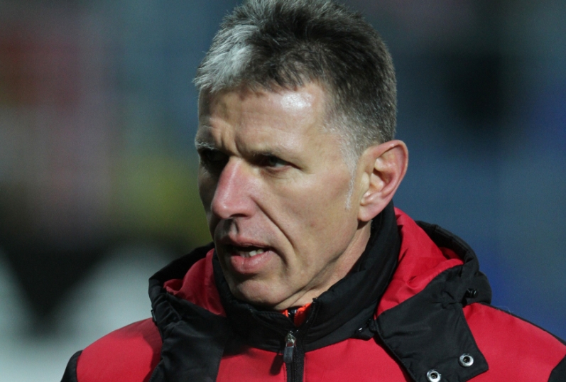Trenér Slavie Jaroslav Šilhavý. 