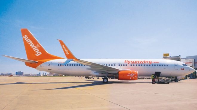 Letadlo společnosti Sunwing Airline (ilustrační foto).