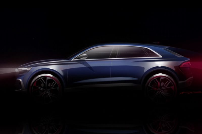 Audi Q8 concept v podobě velkého kupé.