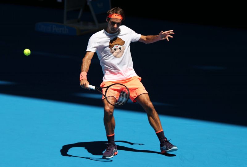 Švýcarský tenista Roger Federer na Hopmanově poháru.