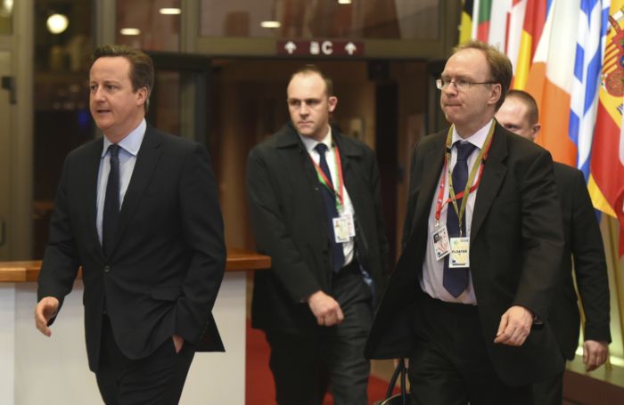 David Cameron a Ivan Rogers (vpravo).