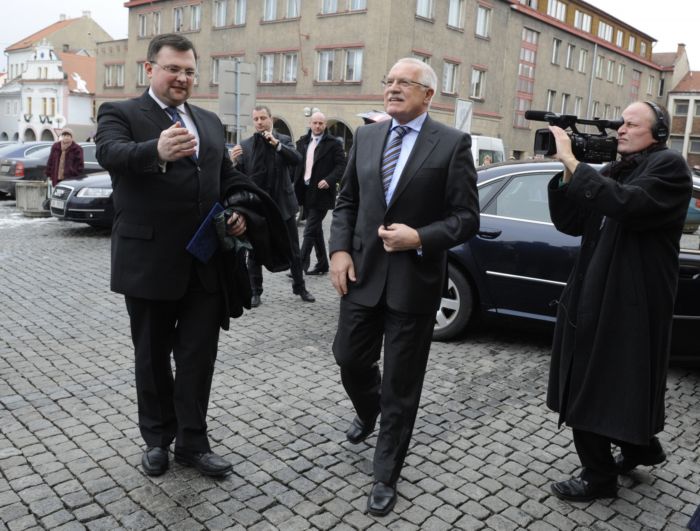 Jindřich Forejt (vlevo) s bývalým prezidentem Václavem Klausem.
