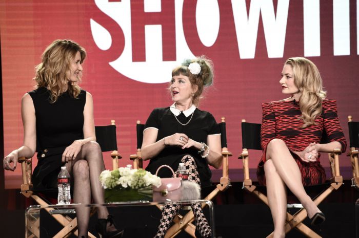 Laura Dernová, Kimmy Robertsonová a Madchen Amicková mluví o seriálu Twin Peaks.