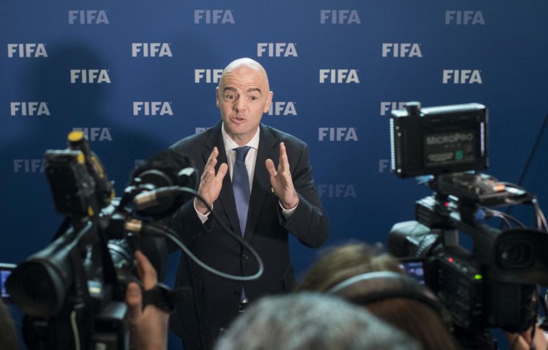 Předseda FIFA a hlavní navrhovatel rozšíření MS Gianni Infantino.