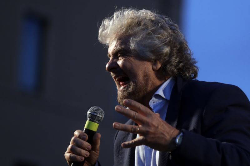 Vůdce Hnutí pěti hvězd Beppe Grillo.