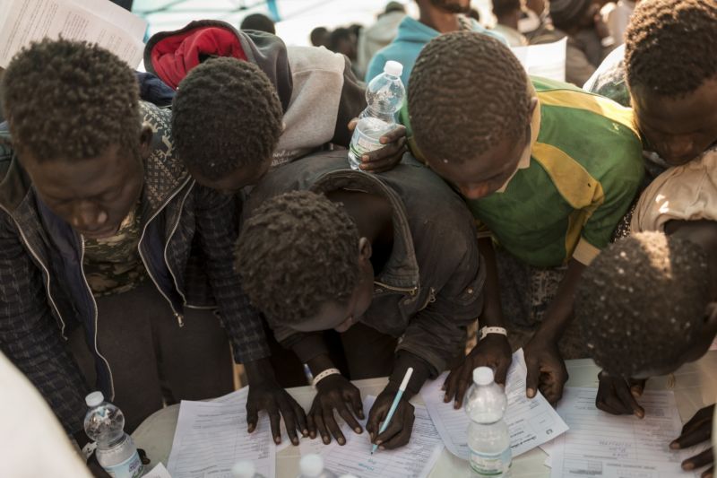 Afričtí migranti.