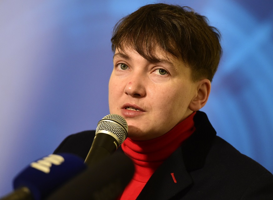 Nadija Savčenková v Praze.