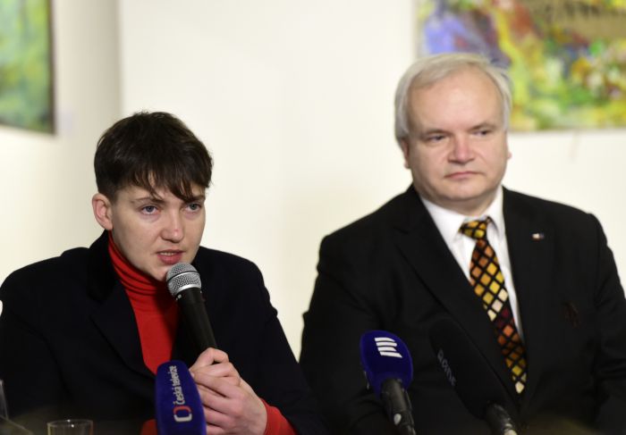 Savčenková přijela na pozvání europoslance Pavla Svobody.