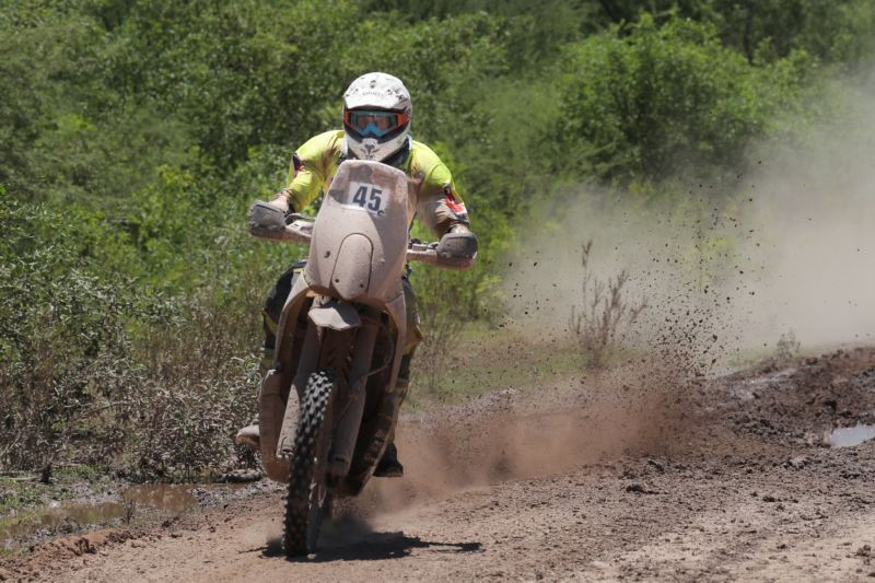 Motocyklový závodník Klymčiw.