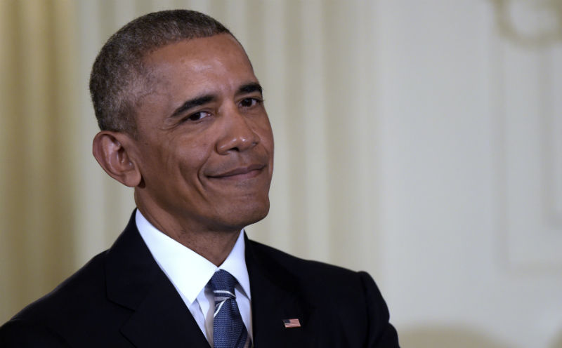 Dosluhující prezident USA Barack Obama. 