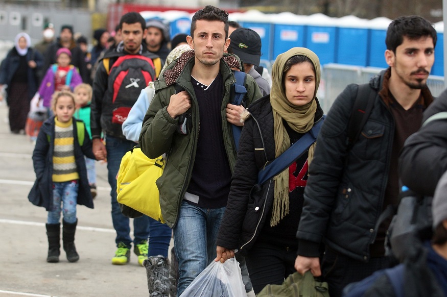 Migranti v Rakousku.